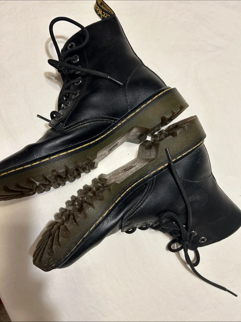 Dr. Martens Black Leather Lace-Up Boots